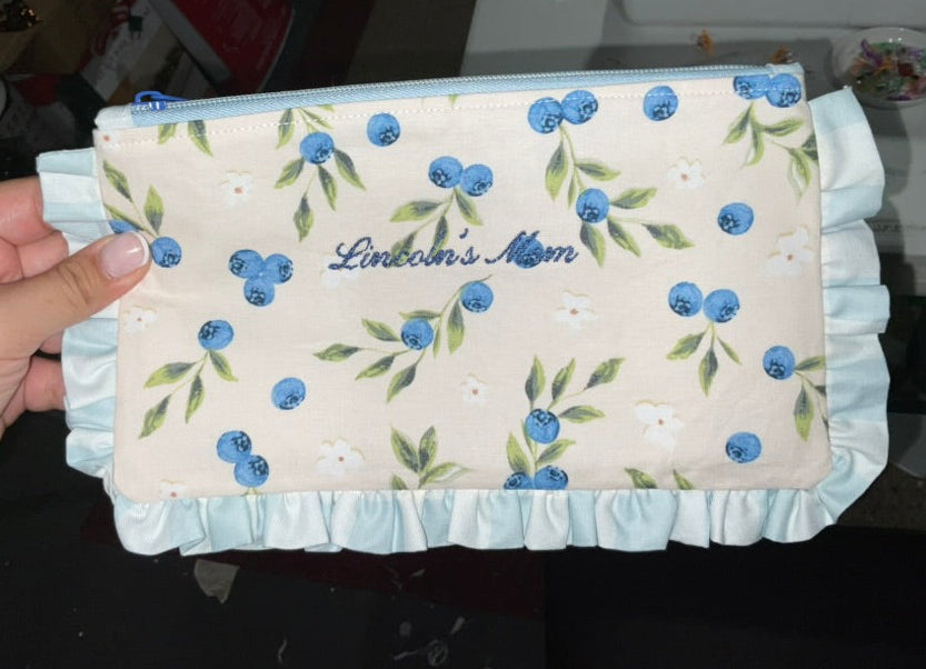 Medium Slim Ruffled Pouch